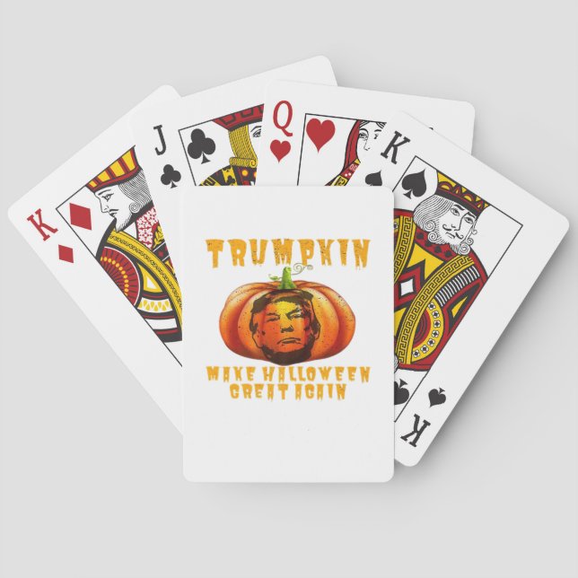 Trumpkin Make Halloween Great Again Graphic Funny  Playing Cards (Back)