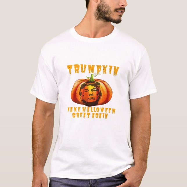 Trumpkin Make Halloween Great Again Graphic Funny  T-Shirt (Front)
