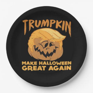 Trumpkin Make Halloween Great Again Halloween Desi Paper Plate