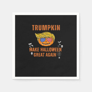 Trumpkin Make Halloween Great Again, Halloween Pu Napkin