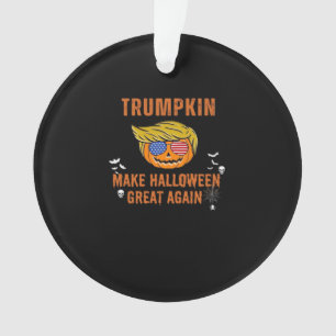 Trumpkin Make Halloween Great Again, Halloween Pu Ornament