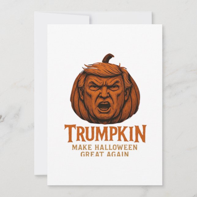 Trumpkin... Make Halloween Great Again Holiday Card (Front)