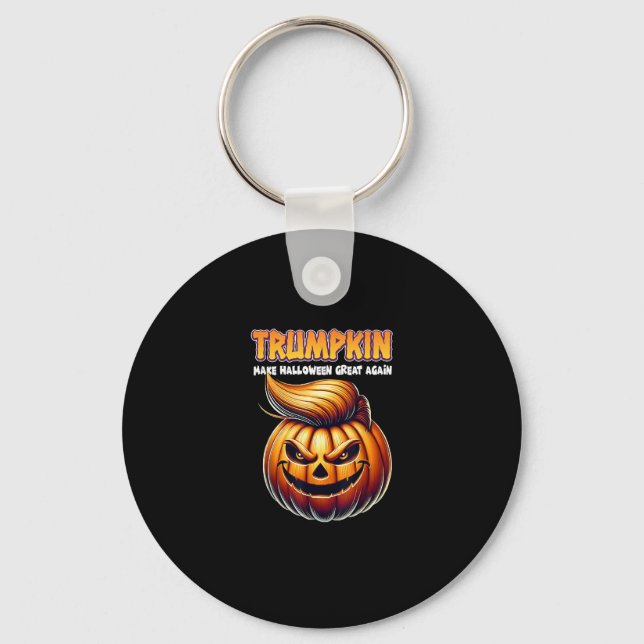 Trumpkin Make Halloween Great Again  Jack O Lanter Key Ring (Front)