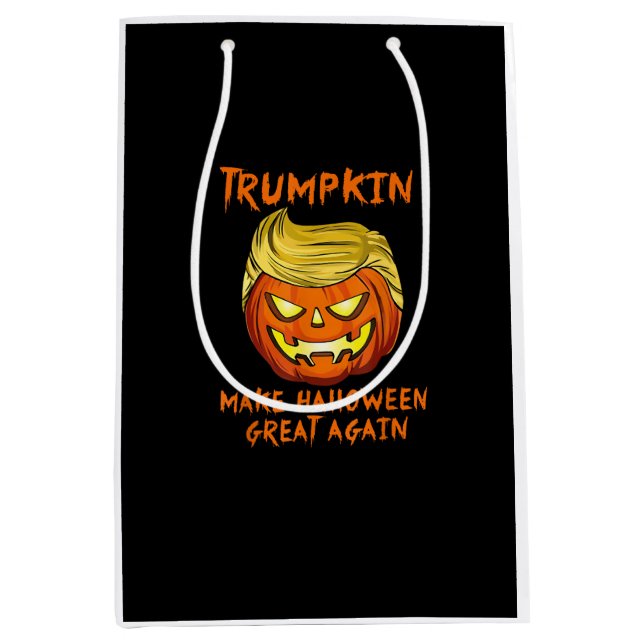 Trumpkin Make Halloween Great Again Jack O Lantern Medium Gift Bag (Front)
