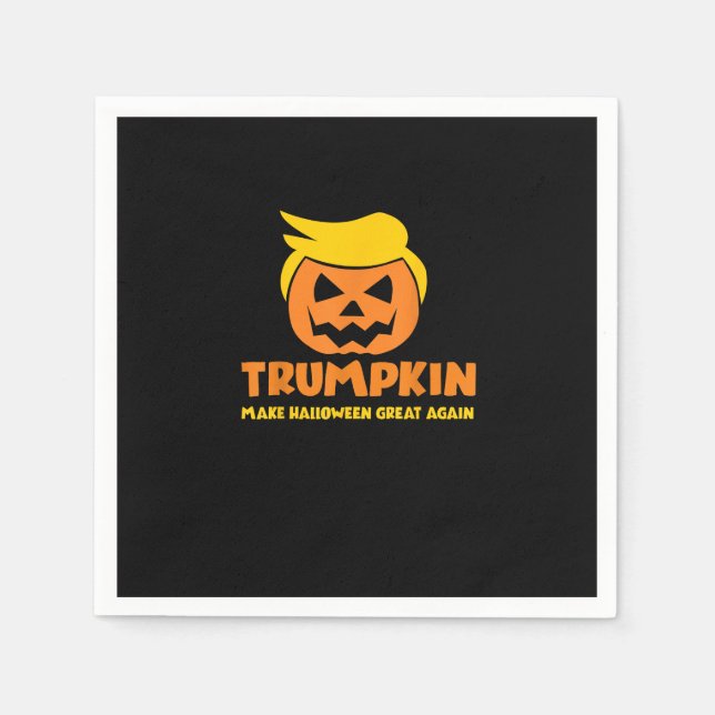 Trumpkin Make Halloween Great Again Jack O Lantern Napkin (Front)