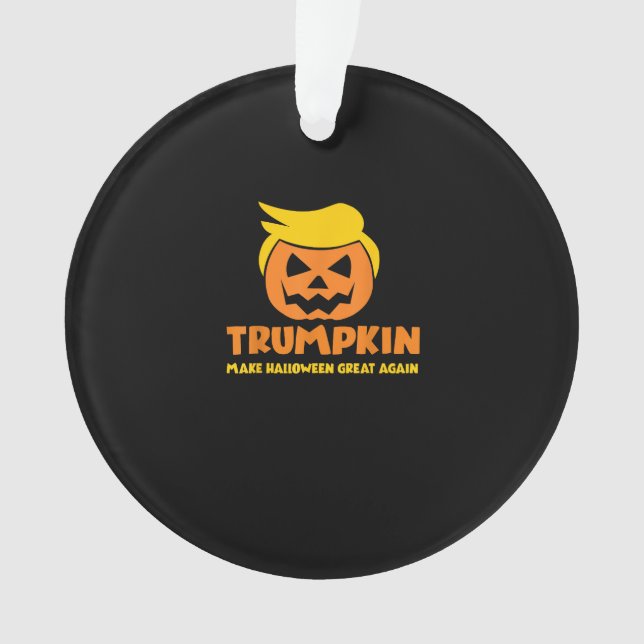 Trumpkin Make Halloween Great Again Jack O Lantern Ornament (Front)