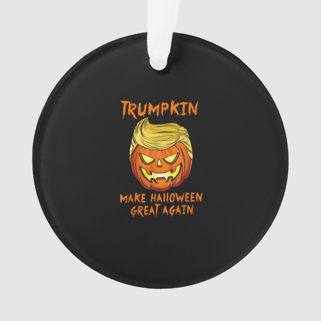 Trumpkin Make Halloween Great Again Jack O Lantern Ornament (Front)