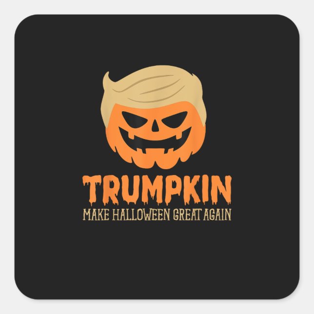 Trumpkin Make Halloween Great Again Jack O Lantern Square Sticker (Front)