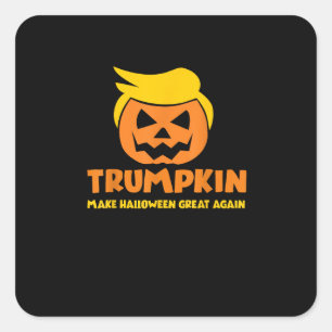 Trumpkin Make Halloween Great Again Jack O Lantern Square Sticker
