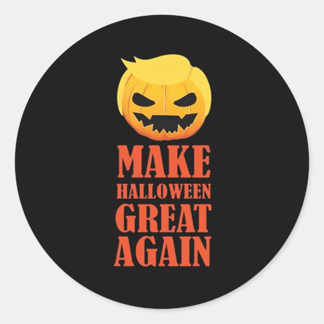 Trumpkin Make Halloween Great Again – MAGA Pumpkin Classic Round Sticker (Front)