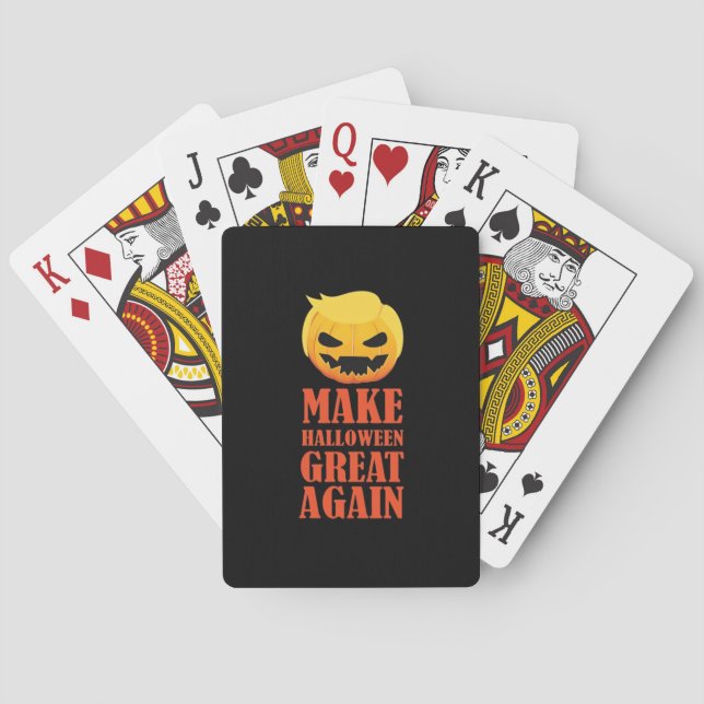 Trumpkin Make Halloween Great Again – MAGA Pumpkin Playing Cards (Back)