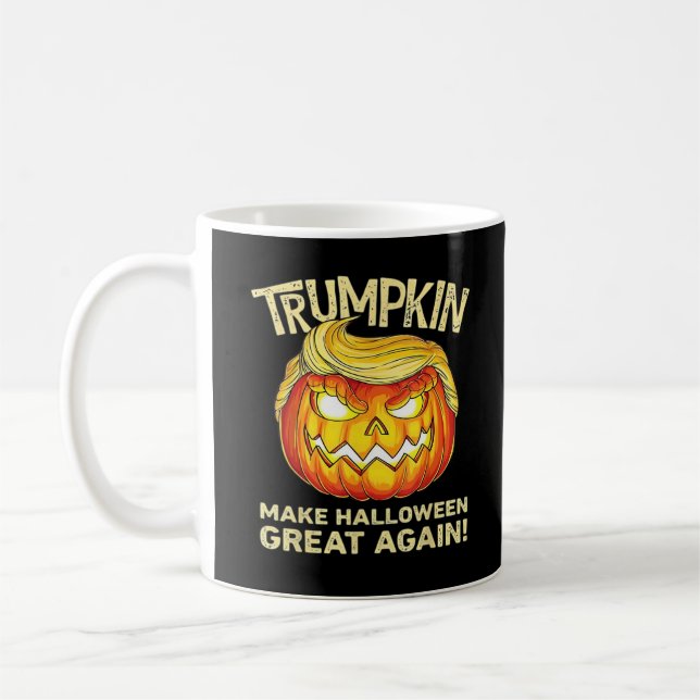 Trumpkin Make Halloween Great Again Men Funny Clas Coffee Mug (Left)