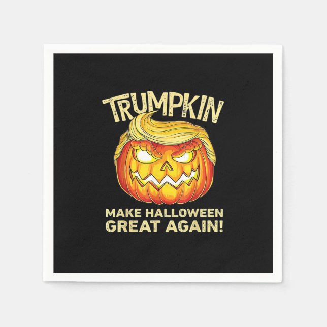 Trumpkin Make Halloween Great Again Men Funny Clas Napkin (Front)