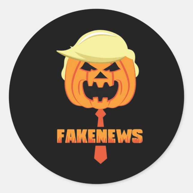 Trumpkin Make Halloween Great Again - News Classic Classic Round Sticker (Front)