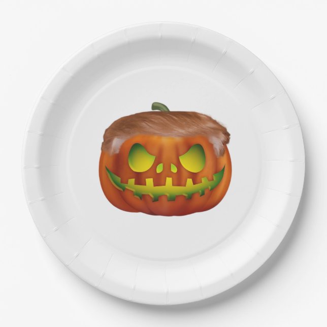 Trumpkin – Make Halloween Great Again Paper Plate (Front)