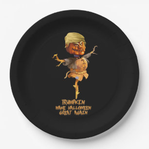 Trumpkin Make Halloween Great Again Paper Plate