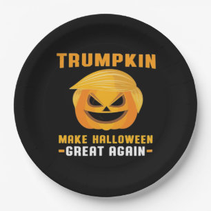 Trumpkin Make Halloween Great Again Paper Plate