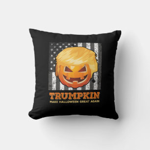 Trumpkin Make Halloween Great Again President  Pum Cushion