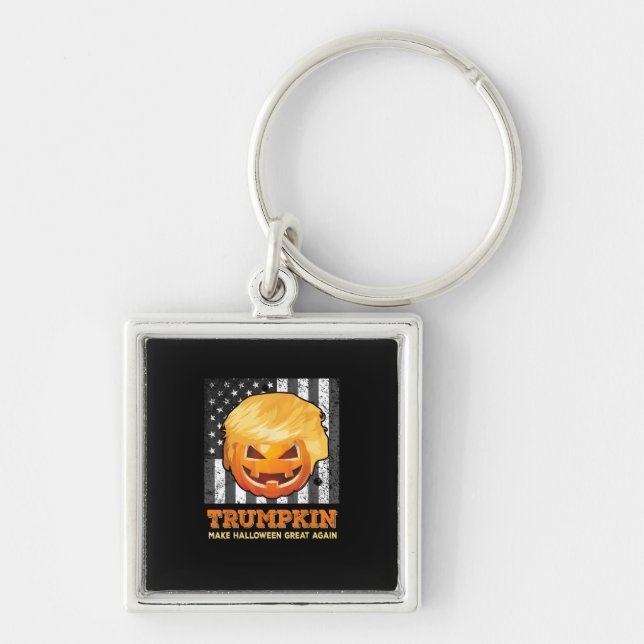 Trumpkin Make Halloween Great Again President  Pum Key Ring (Front)