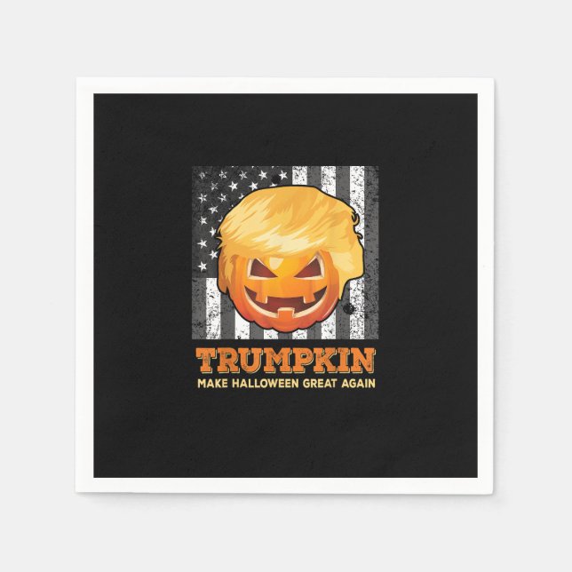 Trumpkin Make Halloween Great Again President  Pum Napkin (Front)