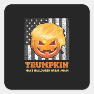 Trumpkin Make Halloween Great Again President  Pum Square Sticker