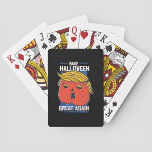 Trumpkin Make Halloween Great Again Pumpkin Playing Cards