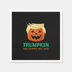 Trumpkin Make Halloween Great Again Quote Napkin