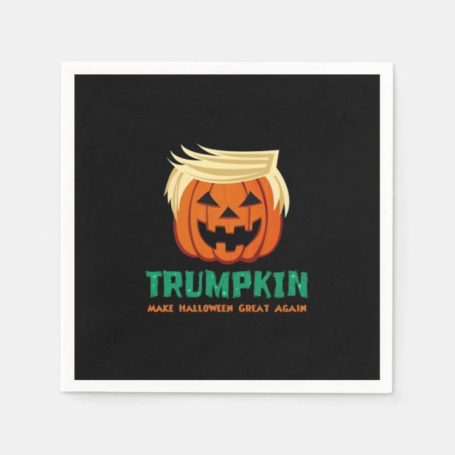 Trumpkin Make Halloween Great Again Quote Napkin (Front)