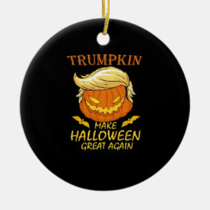 Trumpkin Make Halloween Great Again – Retro Pumpki Ceramic Tree Decoration