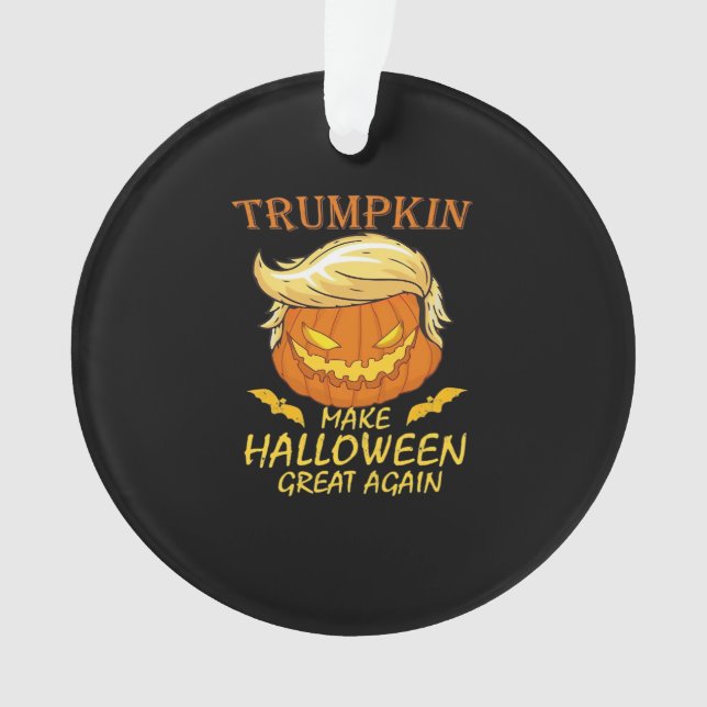 Trumpkin Make Halloween Great Again – Retro Pumpki Ornament (Front)