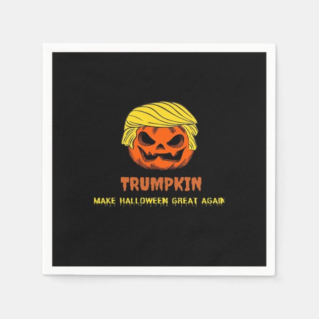 Trumpkin Make Halloween Great Again Short Funny Ha Napkin (Front)