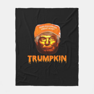 Trumpkin Make Halloween Great Again Sloth Fleece Blanket