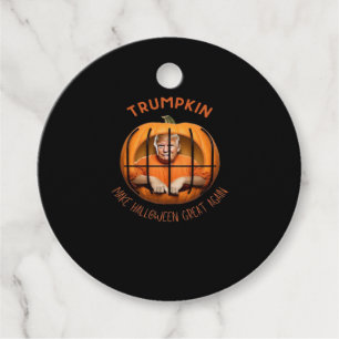 Trumpkin Make Halloween Great Again – Sloth Mask Favour Tags