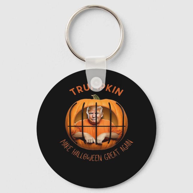 Trumpkin Make Halloween Great Again – Sloth Mask  Key Ring (Front)