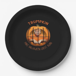 Trumpkin Make Halloween Great Again – Sloth Mask  Paper Plate