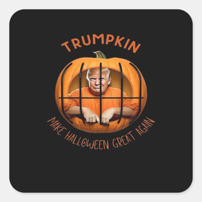 Trumpkin Make Halloween Great Again – Sloth Mask  Square Sticker (Front)