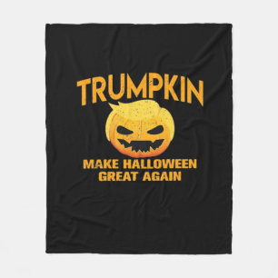 Trumpkin Make Halloween Great Again – Sloth Parody Fleece Blanket