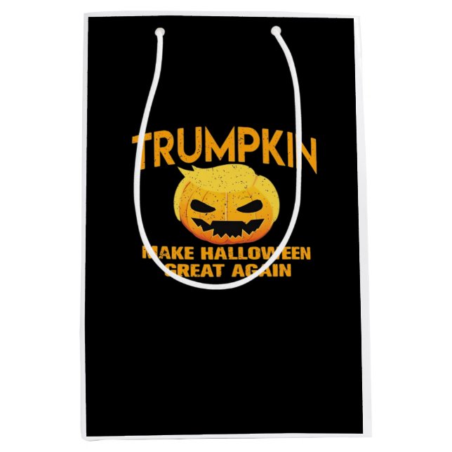 Trumpkin Make Halloween Great Again – Sloth Parody Medium Gift Bag (Front)