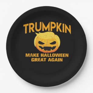 Trumpkin Make Halloween Great Again – Sloth Parody Paper Plate