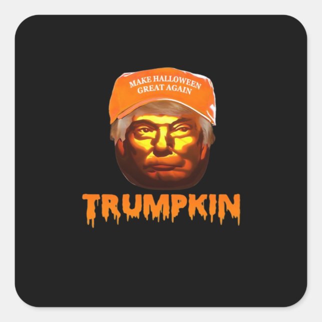 Trumpkin Make Halloween Great Again Sloth Square Sticker (Front)