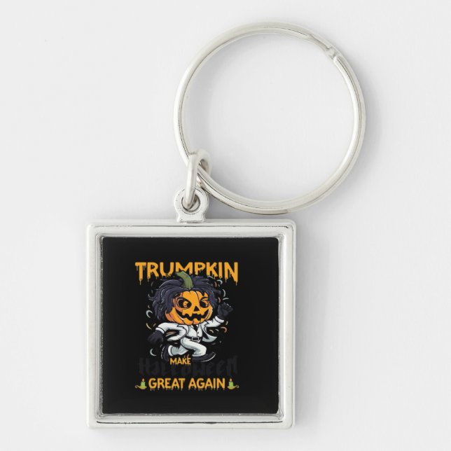 Trumpkin Make Halloween Great Again  Trumpkin Cost Key Ring (Front)