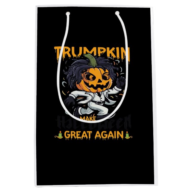 Trumpkin Make Halloween Great Again  Trumpkin Cost Medium Gift Bag (Front)