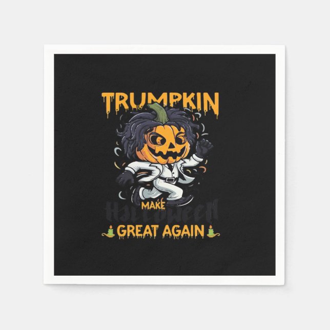 Trumpkin Make Halloween Great Again  Trumpkin Cost Napkin (Front)