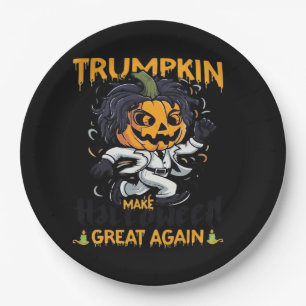 Trumpkin Make Halloween Great Again Trumpkin Cost Paper Plate