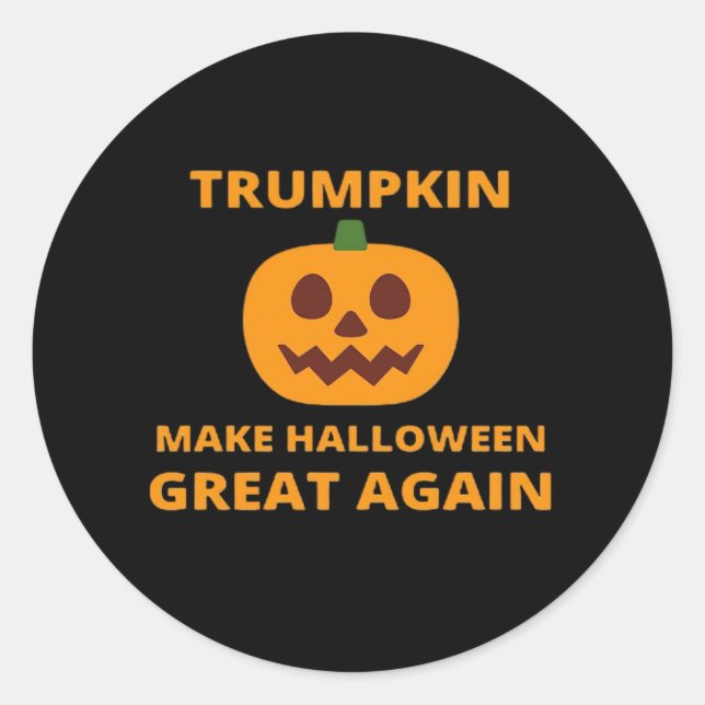 Trumpkin Make Halloween Great Again, Trumpkin Hall Classic Round Sticker (Front)
