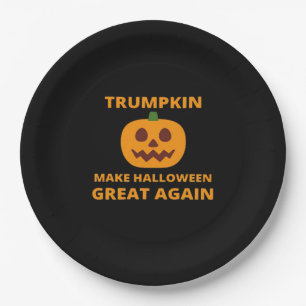 Trumpkin Make Halloween Great Again, Trumpkin Hall Paper Plate