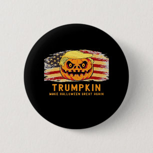 Trumpkin Make Halloween Great Again Us Flag Funny 6 Cm Round Badge