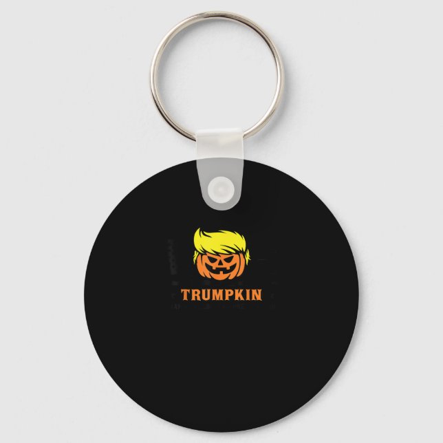 Trumpkin Make Halloween Great Again USA Flag Funny Key Ring (Front)
