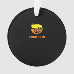 Trumpkin Make Halloween Great Again USA Flag Funny Ornament