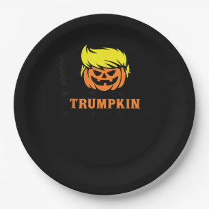 Trumpkin Make Halloween Great Again USA Flag Funny Paper Plate